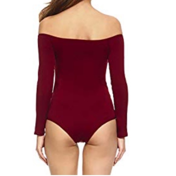 Yelete | Off the shoulder body suit burgundy - Picture 3 of 3